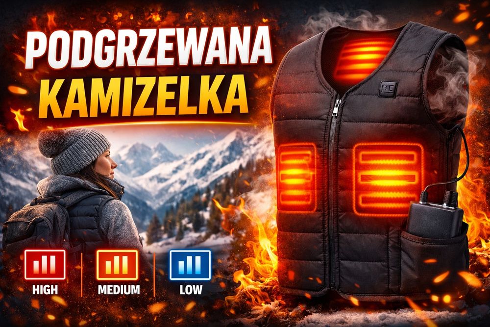 Podgrzewana kamizelka M L XL XXL grzewcza 3 level usb ogrzewana komfor
