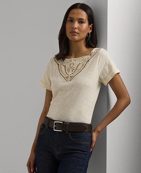 Ralph lauren. трикотажный топ футболка хлопок р M