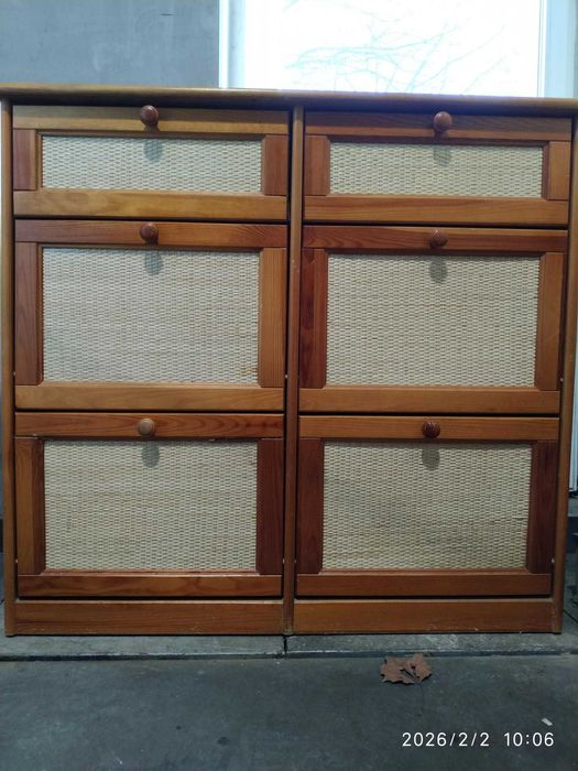 Szafka na buty sosna rattan szer 110 wys 100 gł 28