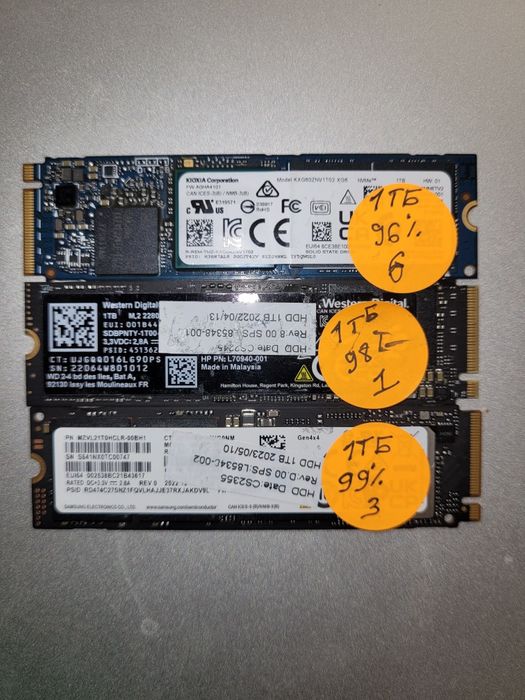 Ssd m2 nvme 1TB Samsung WDC Kioxia