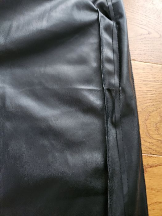 Spodnie megi z Eco skóry ocieplane