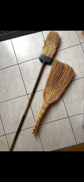 Miotły podwórkowe sorgo z wikliny słomiane miotełka