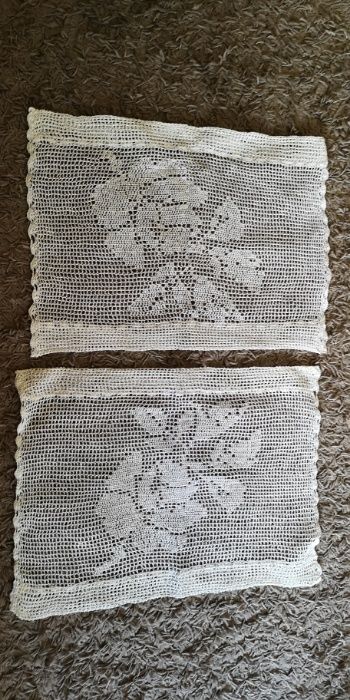 Szydełkowe serwetki obrusy rękodzieło z PRL 57x42