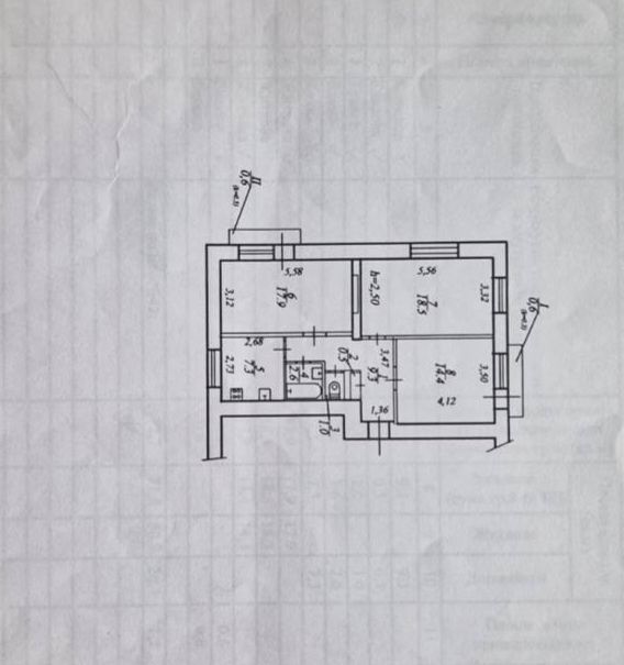 Нагорка.3к квартира(72,7 м.кв.), цегляний будинок, автономне опалення