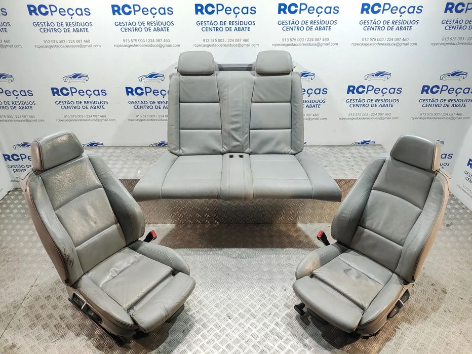 Conjunto de bancos em pele Cinzentos BMW Serie 1 E88 Cabrio Pack M