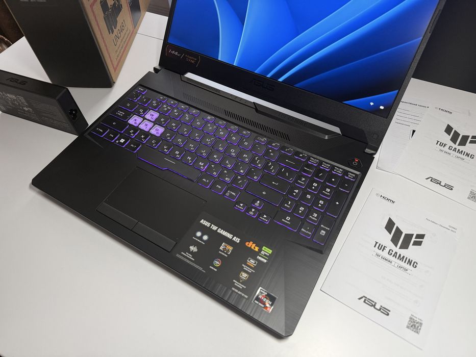 Asus Tuf A15/Ryzen 5-7535HS/Как новый!!/RTX3050/144Hz/Ноутбук.