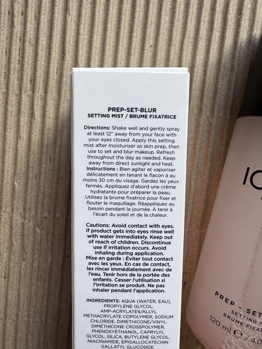 Iconic London prep set blur setting mist 120 ml