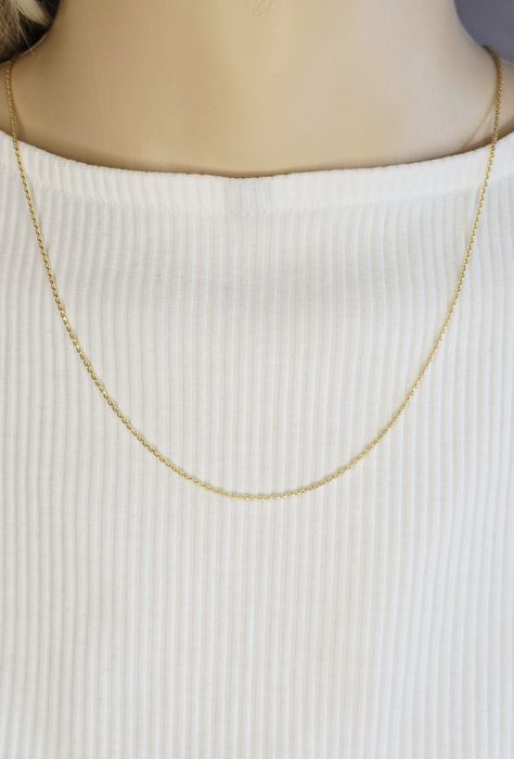 Złoty łańcuszek splot kłos próba 585 14k