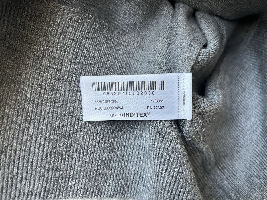 Сірий светр джемпер реглан zara M оверсайз