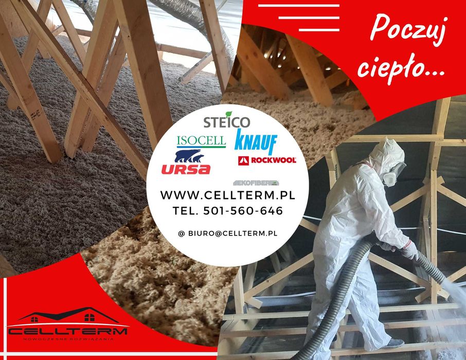 Zimne poddasze Celuloza Wełna mineralna. Docieplenia Czyste Powietrze