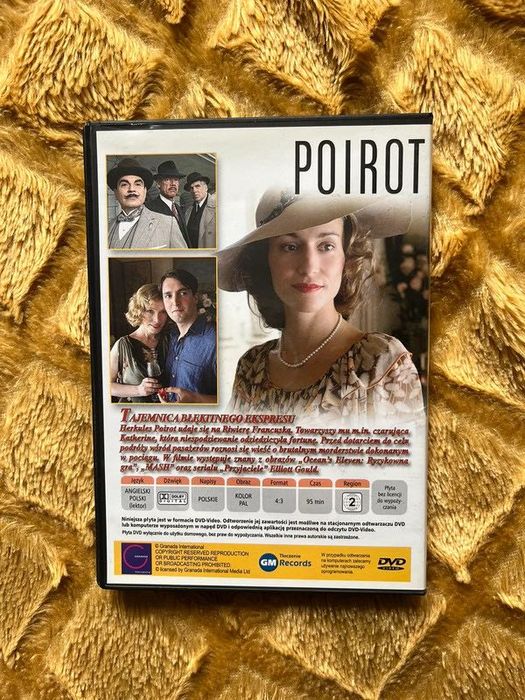 Agatha Christie Poirot tajemnica błękitnego ekspresu karty na stół dvd