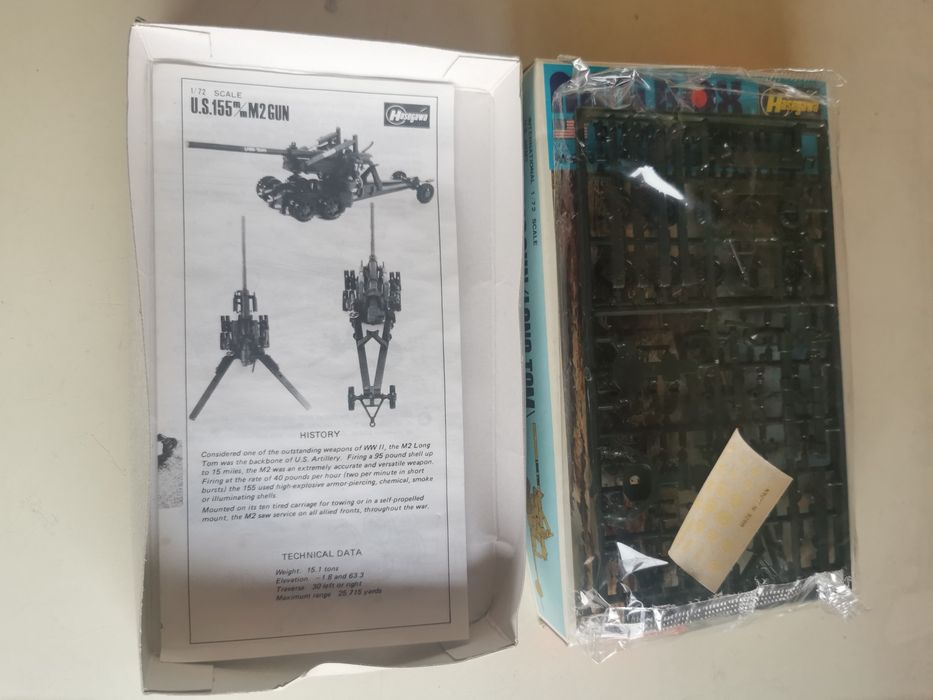 Kit Hasegawa 1/72 – Canhão M2 155mm Long Tom (Ref. MB-002 - Selado)