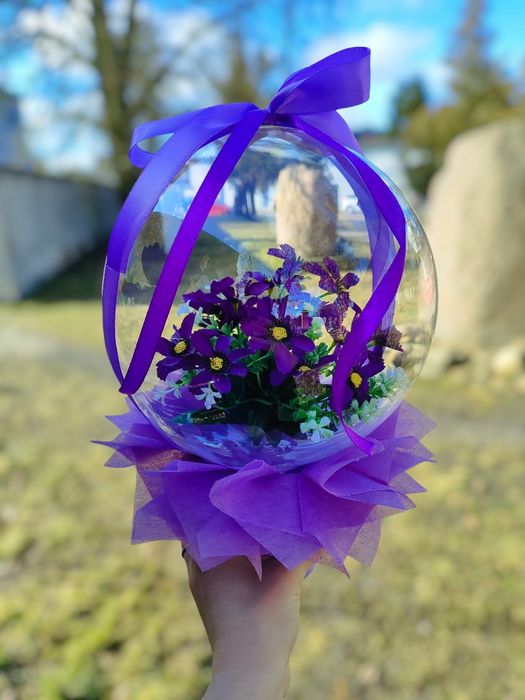 Balonbox flowerbox balonowy prezent urodziny chrzest komunia 18 roczek