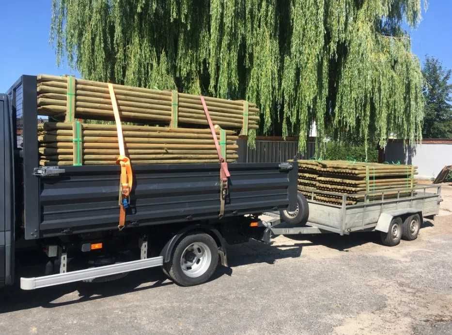 Paliki słupki drewniane stabilizacji drzew fi6cm dł250cm ze Swadzimia