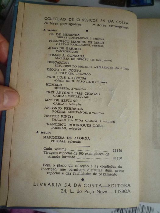 Livro Raro-Francisco Rodrigues Lobo Poesia Prefácio Afonso Lopes Vieir