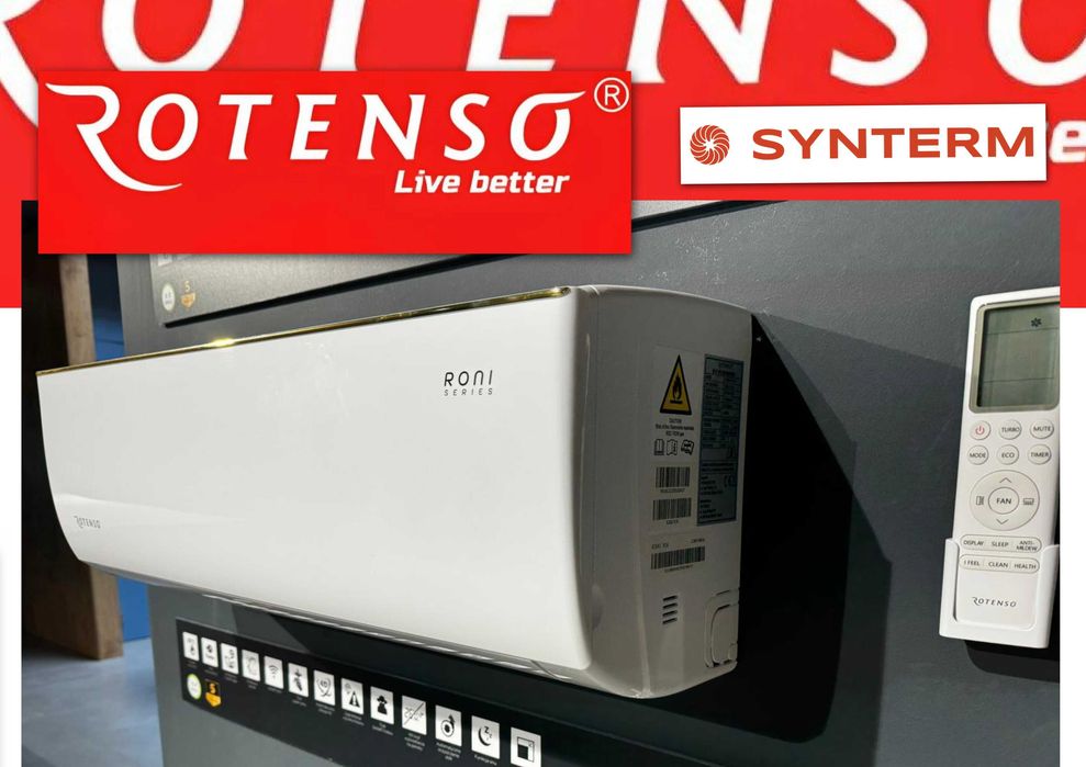 Klimatyzator ROTENSO Roni 2,6 kW z Montażem. Grzanie ok 50m2 do -20°C Promocja