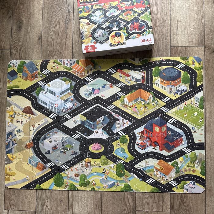 Puzzle ogromna droga do pojazdow giga puzzle mega