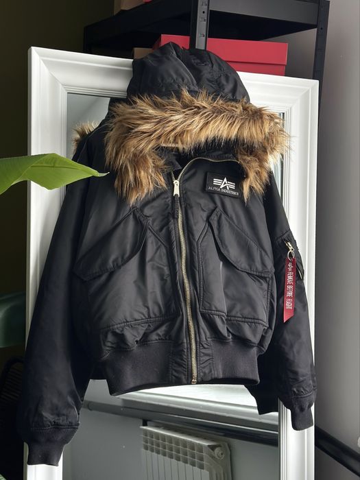Оригінал! Бомбор Alpha Industries N-2B з хутром! Розмір L-XL ідеал!