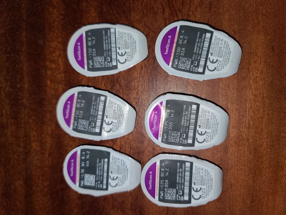 Контактные линзы для глаз месячные только.- 1.75 и -1.5 диоптрий.