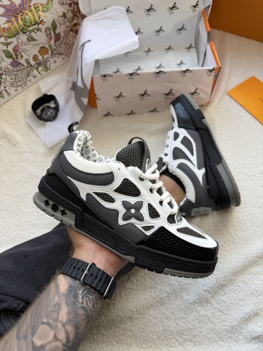 Louis Vuitton Skate Sneakers Black White Grey