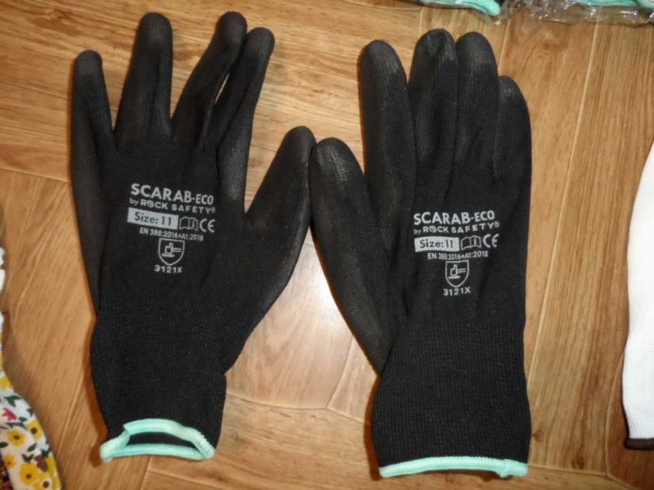 Рабочие перчатки с полиуретановым покрытием стройка или огород 11 пар