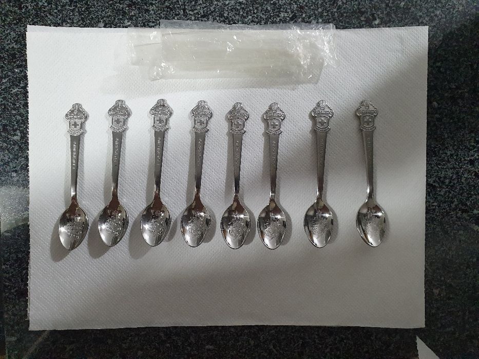 "Lote de 8 Colheres Rolex Bucherer (Locarno) - Estado Novo / Coleção"
