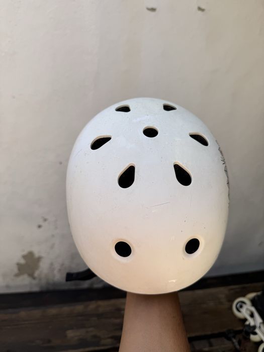 Capacete Oxelo branco com padrão mandala – Bicicleta/Skate/Trotinete