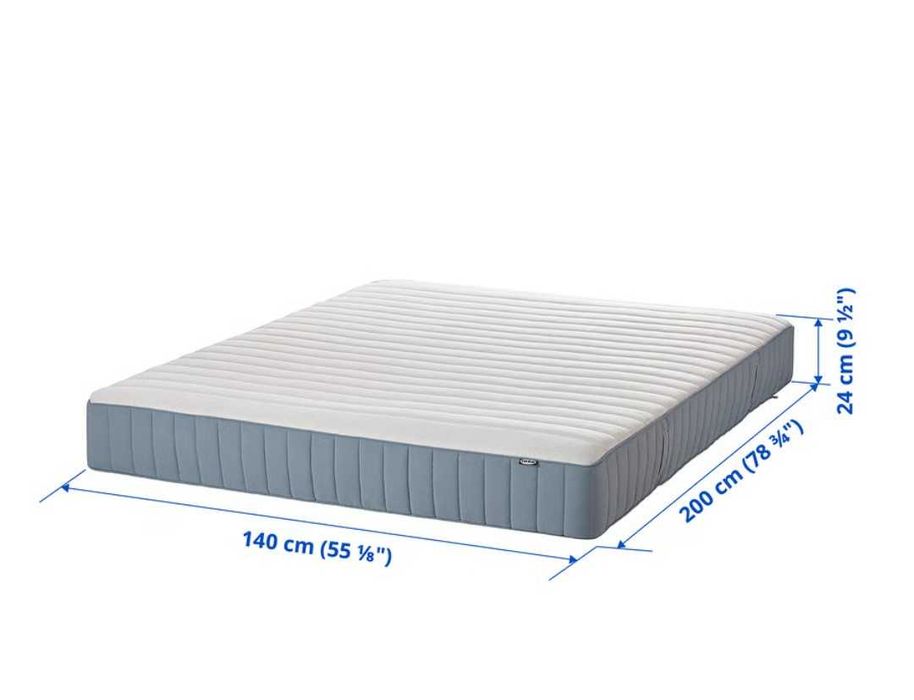 NOVO Cama estofada/arrumação IDANÄS  + estrado LONSËT +colchão VALEVÅG
