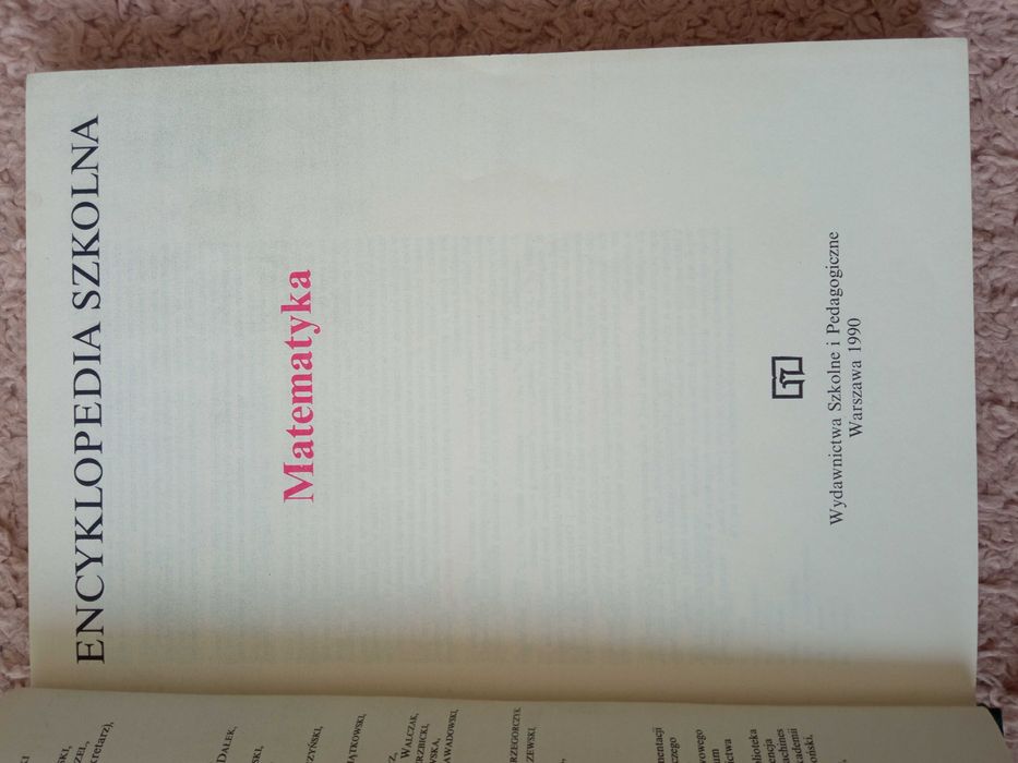 Matematyka Encyklopedia szkolna WSiP 1990 Książka M
