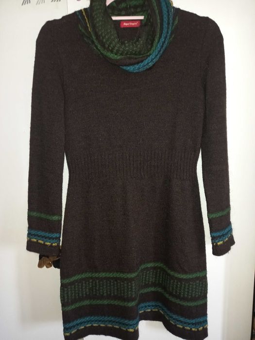 Vestido de malha castanho, quente - M - Miguel Gageiro