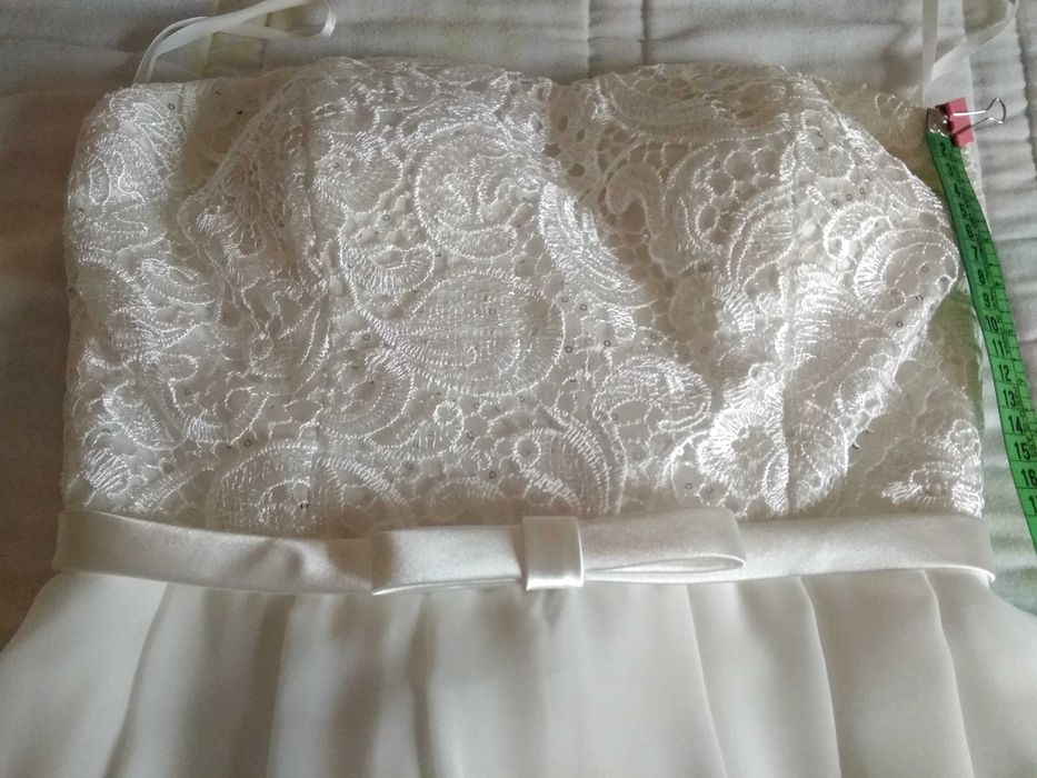 Vestido branco de ceromonia - tamanho do S ao L