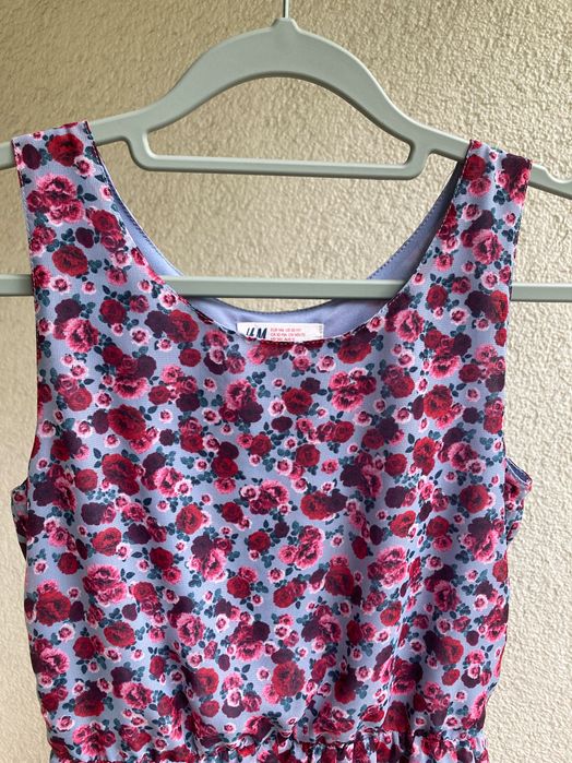 Sukienka H&M 146 cm 10-11 lat midi na ramiączkach