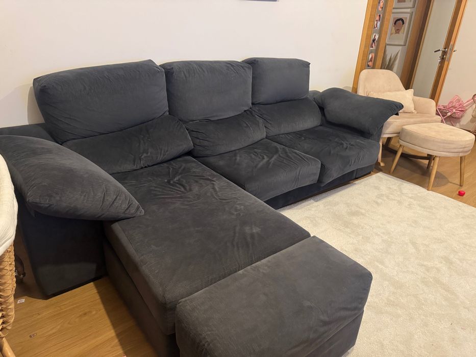 Sofá cinza, 3 lugares