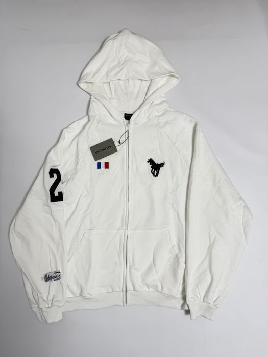 Зип худи Balenciaga Paris White polo zip up M L: 2 900 грн. - Худи