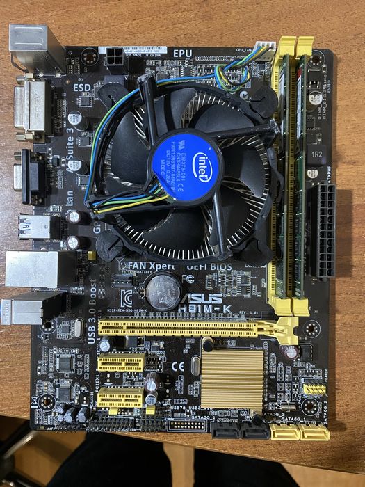 Материнстка плата H81, Intel Core i3-4130, 16 gb ddr3, Chieftec 400w