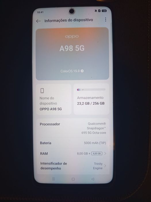 Telemovel oppo   a98. 5g