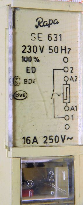 Przekaźnik instalacyjny 230V 50Hz 16A SE631 RAPA [0623]2