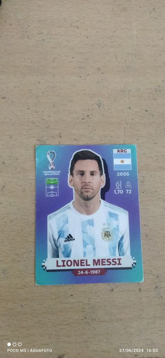 Cromo do Messi Mundial 2022