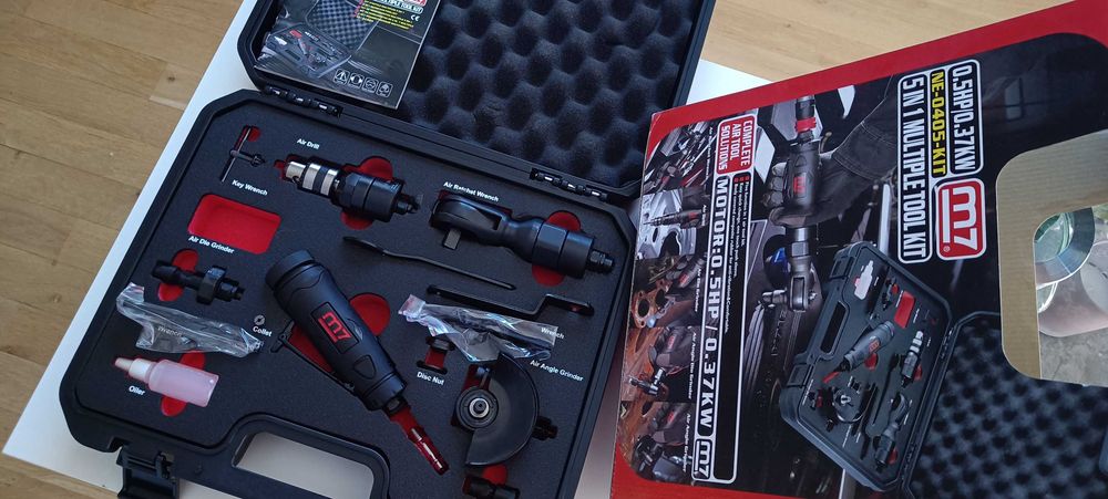 Zestaw narzędzi pneumatycznych 5 w 1 M7 NE-0405-KIT