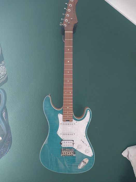 Gitara Aria pro2 + wzmacniacz + efekt