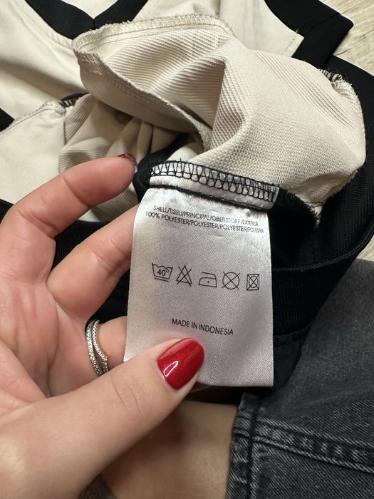 Bluzka sportowa na krótki rękaw | S / 36 | czarno-beżowa