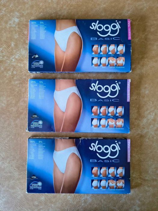 Lote de 3 cuecas Sloggi Basic Tai - Tamanho 36 (Nude e Champanhe) - Novas