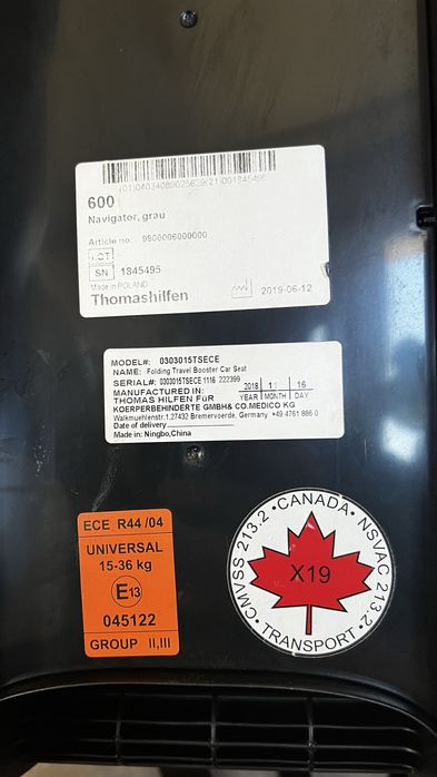 thomashilfen fotelik samochodowy rehabilitacyjny 15-36 kg