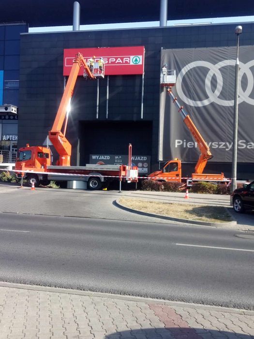 Usługi, Wycinka, przycinka drzew z podnośników koszowych 20m/31m, frez