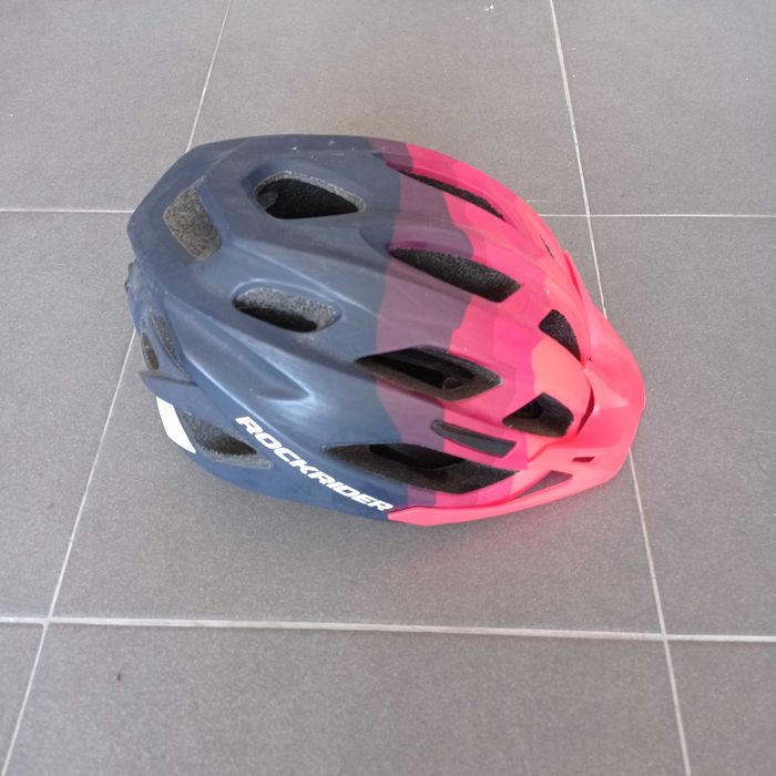 Capacete de BTT Rockrider ST500 Azul Rosa