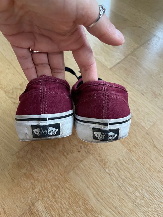 Buty tenisówki vans bordowe
