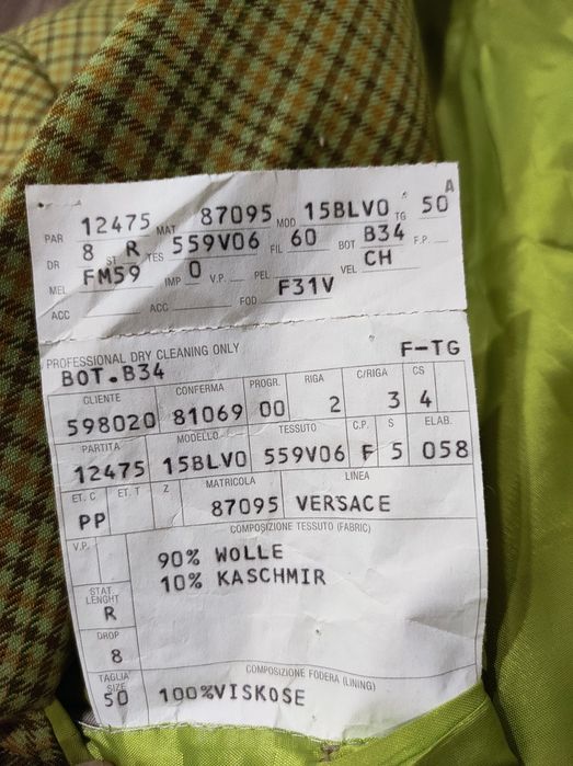 M-L Gianni Versace оригінальний вінтажний чоловічий піджак, блейзер