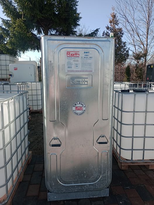 Zbiornik dwupłaszczowy na olej opałowy paliwo  Roth 1500l atest  KURIE