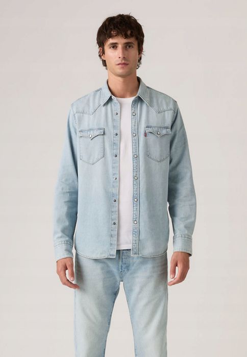 Levi'S 38 M Niebieska Koszula Męska Jeansowa Barstow D2447