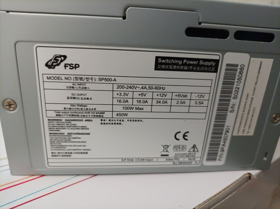Zasilacz Fortron FSP SP-500A 450W ATX